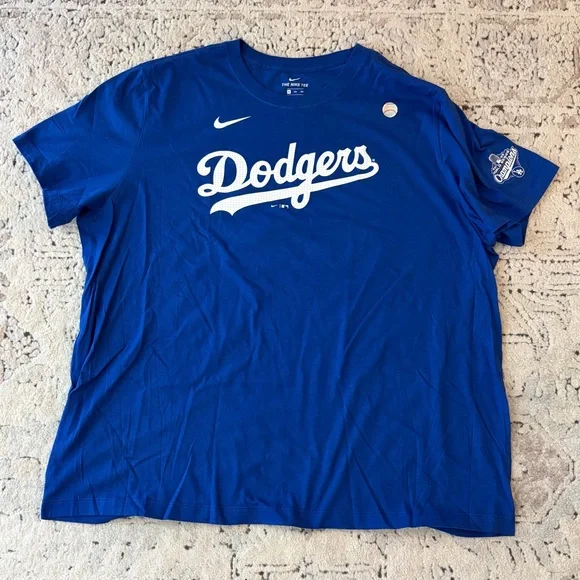 Nike Authentic Los Angeles Dodgers Ohtani #17 World Champions T-Shirt Mens 3XL - Picture 1 of 7